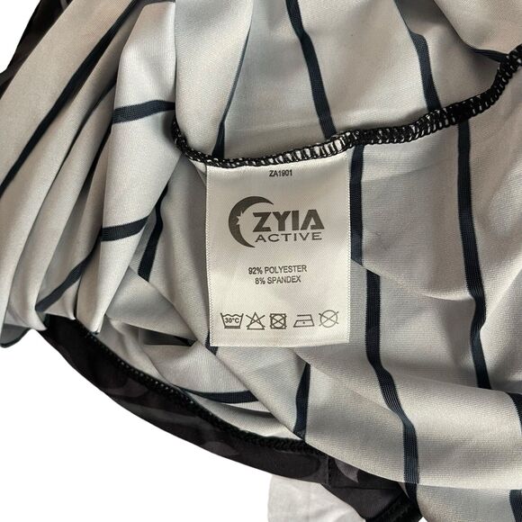 ZYIA Plus 3XL Racerback Tank Top Camo Mesh Stripe Black Gray Workout Tee - Picture 3 of 11